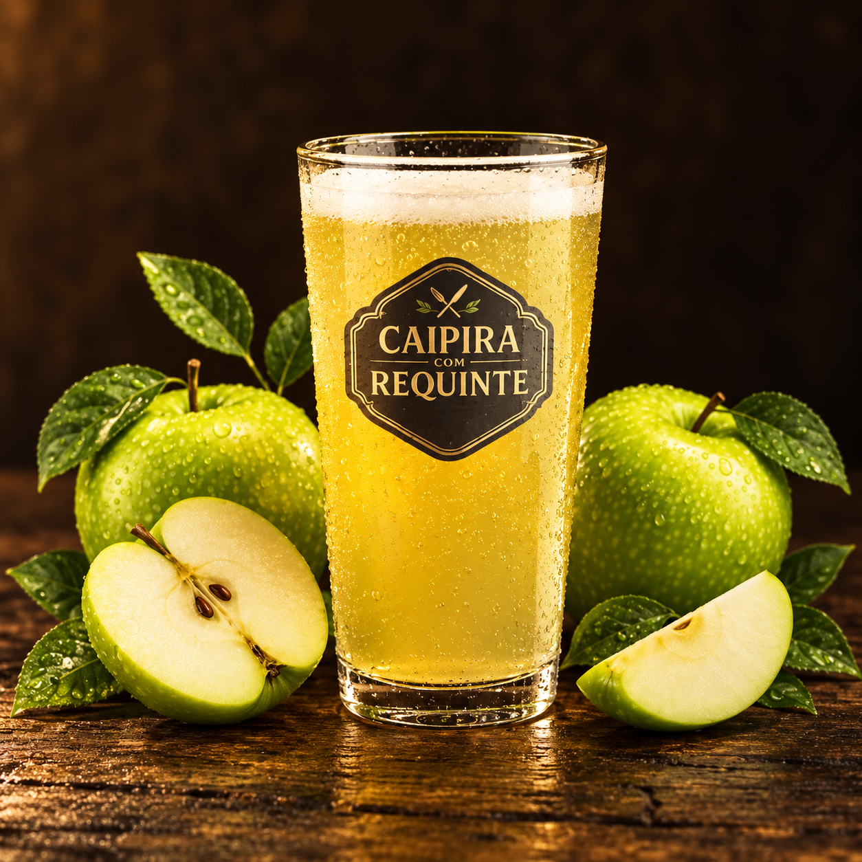 Kombucha de maçã verde